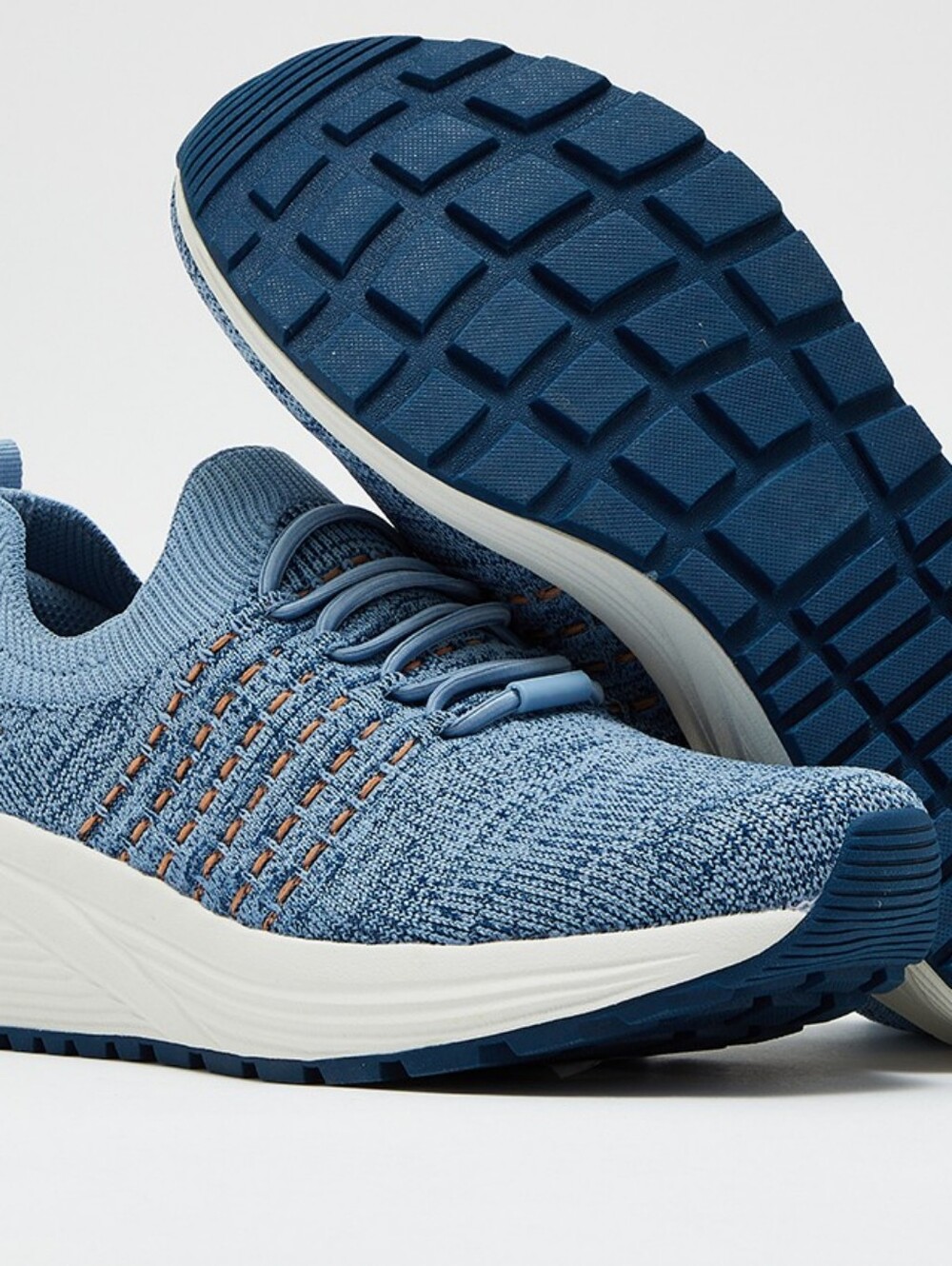 Skechers BOBS Sport Sparrow 2.0 Blue Knit Sneakers - Women's Size 9